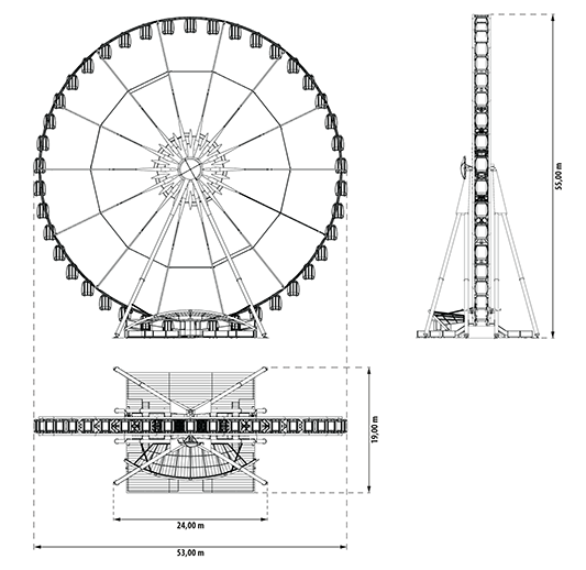 Riesenrad Grundriss